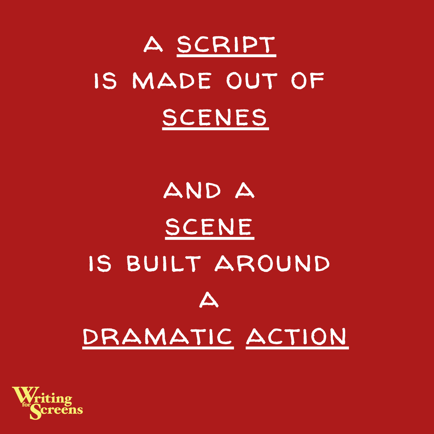 A Script Is Made Out Of Scenes