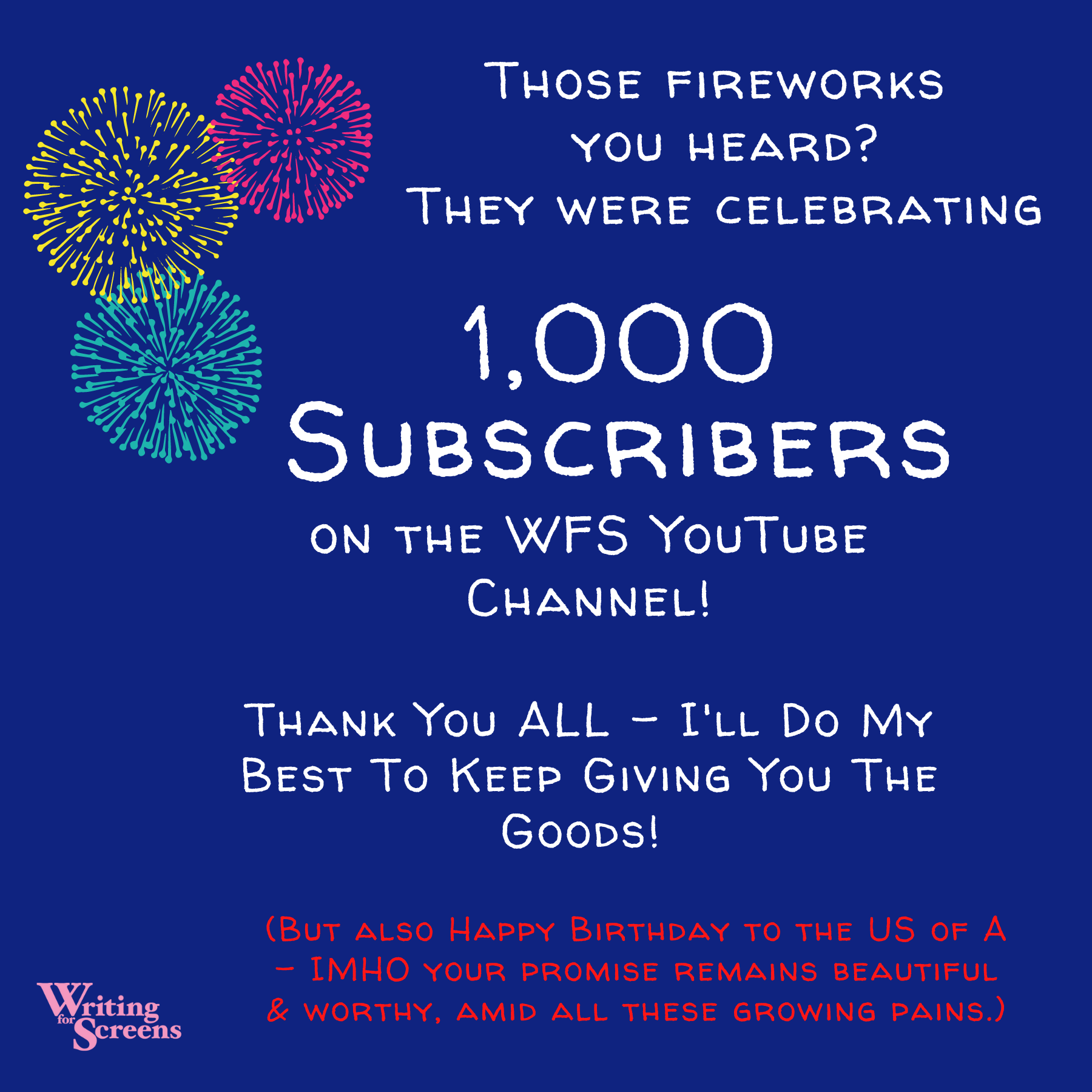 1,000 Subscribers on YouTube!